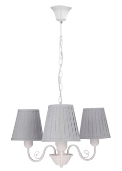 Klasyczny żyrandol z 3 abażurami szary + biały - 4X Z066 P5-D57 ze sklepu Edinos.pl w kategorii Lampy wiszące - zdjęcie 175675076