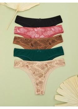 Sinsay - Majtki brazyliany 5 pack - wielobarwny ze sklepu Sinsay w kategorii Majtki damskie - zdjęcie 175689778