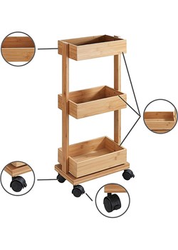 Wenko Regał "Tortona" w kolorze jasnobrązowym - 18 x 71,5 x 31 cm ze sklepu Limango Polska w kategorii Regały i witryny - zdjęcie 175696456