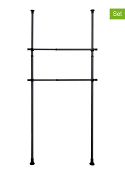 Wenko Drążki (2 szt.) &quot;Herkules&quot; w kolorze czarnym na ubrania - dł. 120 cm ze sklepu Limango Polska w kategorii Szafy - zdjęcie 175698618