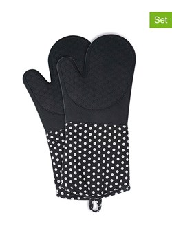 Wenko Rękawice kuchenne (2 szt.) w kolorze czarnym - 37,5 x 18,5 cm ze sklepu Limango Polska w kategorii Tekstylia kuchenne - zdjęcie 175699346