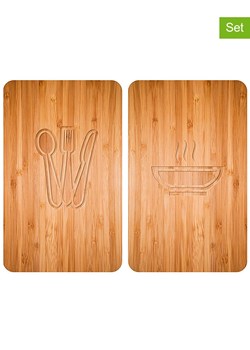 Wenko Płyty ochronne (2 szt.) w kolorze jasnobrązowym na kuchenkę - 30 x 52 cm ze sklepu Limango Polska w kategorii Akcesoria kuchenne - zdjęcie 175699427