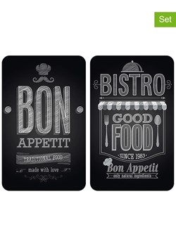 Wenko Płyty (2 szt.) &quot;Bon Appetit&quot; w kolorze czarnym na kuchenkę - 30 x 52 cm ze sklepu Limango Polska w kategorii Akcesoria kuchenne - zdjęcie 175699435