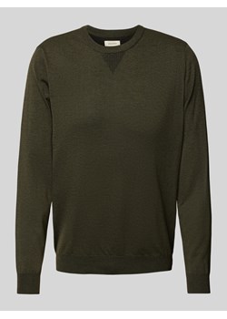 Sweter z dzianiny z okrągłym dekoltem model ‘Bruton’ ze sklepu Peek&Cloppenburg  w kategorii Swetry męskie - zdjęcie 175703106