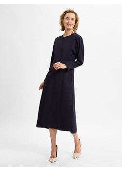 comma Sukienka damska Kobiety Sztuczne włókno granatowy jednolity ze sklepu vangraaf w kategorii Sukienki - zdjęcie 175708369