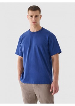 Męski t-shirt basic 4F 4FRAW24TTSHM2575 - niebieski ze sklepu Sportstylestory.com w kategorii T-shirty męskie - zdjęcie 175720387