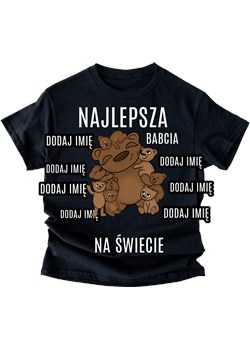 Koszulka dla Babci - NAJLEPSZA BABCIA z imionami 7 wnuczków ze sklepu Time For Fashion w kategorii Bluzki damskie - zdjęcie 175724019