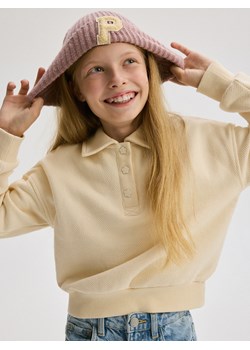 Reserved - Dzianinowa czapka z domieszką wełny - beżowy ze sklepu Reserved w kategorii Czapki dziecięce - zdjęcie 175735799