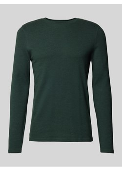 Bluzka z długim rękawem i prążkowanym,okrągłym dekoltem ze sklepu Peek&Cloppenburg  w kategorii T-shirty męskie - zdjęcie 175736687