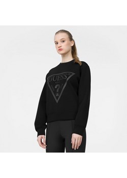 Damska bluza dresowa nierozpinana GUESS NEW ELLY CN SWEATSHIRT - czarny ze sklepu Sportstylestory.com w kategorii Bluzy damskie - zdjęcie 175740355