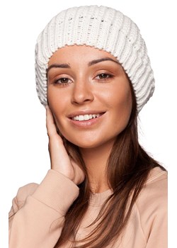 BK060 beret luźny, Kolor ecru, Rozmiar uniwersalny, BE Knit ze sklepu Primodo w kategorii Czapki zimowe damskie - zdjęcie 175746789