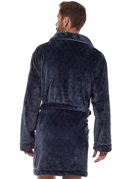Krótki szlafrok męski 2454, Kolor grafitowy, Rozmiar 2XL, L&amp;L ze sklepu Primodo w kategorii Szlafroki męskie - zdjęcie 175746857