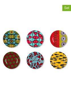 Trendy Kitchen by EXCÉLSA Podtalerze (6 szt.) &quot;Afrika&quot; ze wzorem - Ø 33 cm ze sklepu Limango Polska w kategorii Naczynia - zdjęcie 175768697