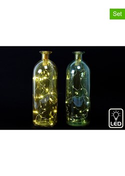 SiL Interiors Lampy dekoracyjne (2 szt.) &quot;Bottle&quot; - wys. 26 x  Ø 9 cm ze sklepu Limango Polska w kategorii Dekoracje bożonarodzeniowe - zdjęcie 175768979