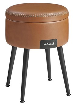 SONGMICS Hocker w kolorze jasnobrązowym ze schowkiem - wys. 44,4 x Ø 32 cm ze sklepu Limango Polska w kategorii Pufy i siedziska - zdjęcie 175769055