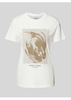 T-shirt z nadrukiem z napisem model ‘polly’ ze sklepu Peek&Cloppenburg  w kategorii Bluzki damskie - zdjęcie 175816686
