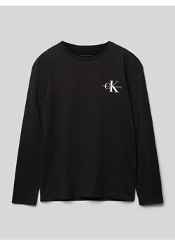 Bluzka z długim rękawem i nadrukiem z logo ze sklepu Peek&Cloppenburg  w kategorii T-shirty chłopięce - zdjęcie 175817045