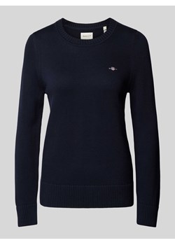 Sweter z dzianiny z wyhaftowanym logo ze sklepu Peek&Cloppenburg  w kategorii Swetry damskie - zdjęcie 175817089