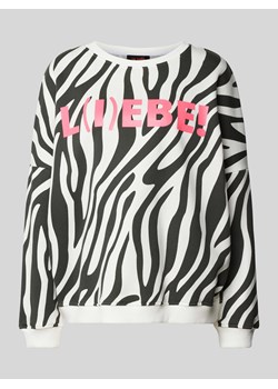 Bluza z nadrukowanym napisem model ‘Zebra’ ze sklepu Peek&Cloppenburg  w kategorii Bluzy damskie - zdjęcie 175818087