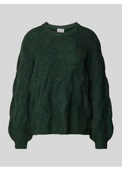 Sweter z dzianiny ze ściegiem warkoczowym model ‘ELLA’ ze sklepu Peek&Cloppenburg  w kategorii Swetry damskie - zdjęcie 175850307