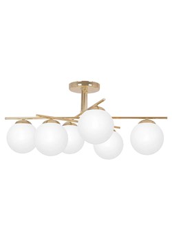 Złoto-biała sześciopunktowa lampa sufitowa glamour - A674-Didaro ze sklepu Edinos.pl w kategorii Lampy sufitowe - zdjęcie 175860546