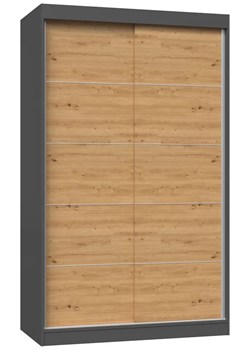 Szafa ze szprosami 120 cm dąb artisan antracyt - Stoflis 4X ze sklepu Edinos.pl w kategorii Szafy - zdjęcie 175860819