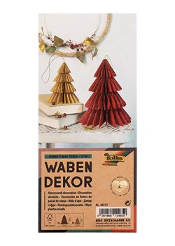 folia PAPER Dekoracje (2 szt.) &quot;Berry Xmas Trees&quot; w kolorze beżowo-czerwonym ze sklepu Limango Polska w kategorii Zabawki - zdjęcie 175874846
