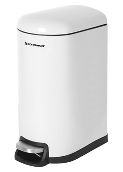 SONGMICS Kosz łazienkowy w kolorze białym na śmieci - 18,5 x 39 x 31,5 cm ze sklepu Limango Polska w kategorii Kosze na śmieci - zdjęcie 175875215