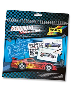 folia PAPER Zestaw szablonów &quot;Racing car&quot; ze wzorem - 24 x 14,2 cm ze sklepu Limango Polska w kategorii Zabawki - zdjęcie 175875485