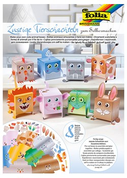 folia PAPER Zestaw &quot;Animals gift boxes&quot; ze wzorem do rękodzieła ze sklepu Limango Polska w kategorii Zabawki - zdjęcie 175875607
