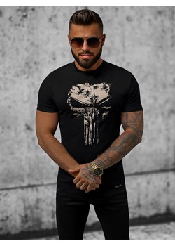 T-shirt męski slim fit czarny OZONEE NB/MT3045 ze sklepu ozonee.pl w kategorii T-shirty męskie - zdjęcie 175885328