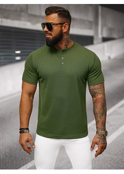 T-shirt męski khaki OZONEE O/L1451 ze sklepu ozonee.pl w kategorii T-shirty męskie - zdjęcie 175886305