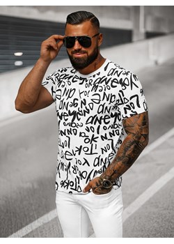 T-shirt męski biały OZONEE O/T1268/1 ze sklepu ozonee.pl w kategorii T-shirty męskie - zdjęcie 175887385