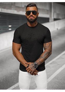 T-shirt męski slim fit czarny OZONEE NB/MT3111 ze sklepu ozonee.pl w kategorii T-shirty męskie - zdjęcie 175889036