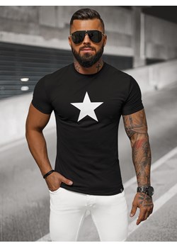 T-shirt męski slim fit czarny OZONEE NB/MT3067 ze sklepu ozonee.pl w kategorii T-shirty męskie - zdjęcie 175889246