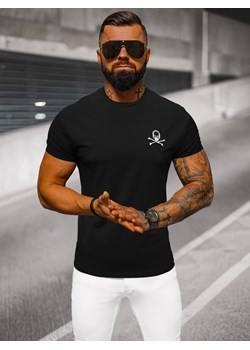 T-shirt męski slim fit czarny OZONEE NB/MT3049 ze sklepu ozonee.pl w kategorii T-shirty męskie - zdjęcie 175890605