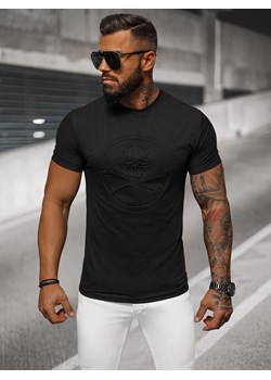 T-shirt męski slim fit czarny OZONEE NB/MT3103 ze sklepu ozonee.pl w kategorii T-shirty męskie - zdjęcie 175893755