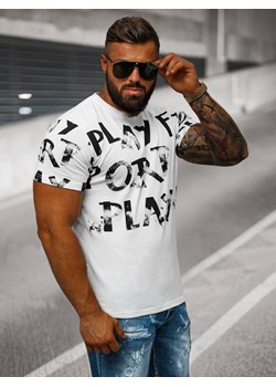 T-shirt męski biały OZONEE O/8T1280/1 ze sklepu ozonee.pl w kategorii T-shirty męskie - zdjęcie 175894797