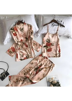 Trzyelementowy komplet do spania - Różowy / S/M ze sklepu Valetta.pl w kategorii Komplety bielizny damskiej - zdjęcie 175906825