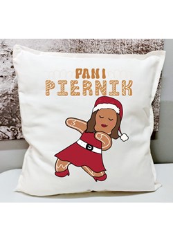 Poduszka świąteczna PANI PIERNIK Z BRUNETKĄ ze sklepu Time For Fashion w kategorii Poduszki dekoracyjne - zdjęcie 175909786