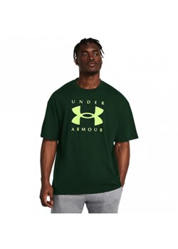 Męski t-shirt z nadrukiem Under Armour UA M Hw Os Branded Ss - czarny ze sklepu Sportstylestory.com w kategorii T-shirty męskie - zdjęcie 175911199