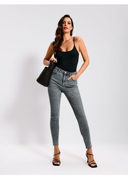 Sinsay - Jeansy super skinny high waist - szary ze sklepu Sinsay w kategorii Jeansy damskie - zdjęcie 175914119