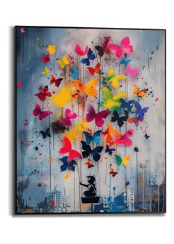 Orangewallz Druk artystyczny &quot;Bright Butterflies&quot; w ramce - 40 x 50 cm ze sklepu Limango Polska w kategorii Obrazy - zdjęcie 175916898