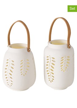 Boltze Świeczniki LED (2 szt.) &quot;Felto&quot; w kolorze białym - 16 cm ze sklepu Limango Polska w kategorii Oświetlenie led - zdjęcie 175917208