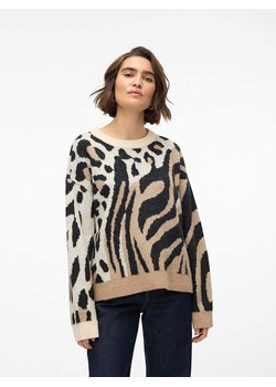 Vero Moda Sweter w kolorze jasnobrązowo-czarnym ze sklepu Limango Polska w kategorii Swetry damskie - zdjęcie 175917747