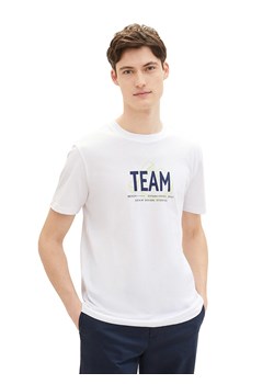 TOM TAILOR Denim Koszulka w kolorze białym ze sklepu Limango Polska w kategorii T-shirty męskie - zdjęcie 175917896