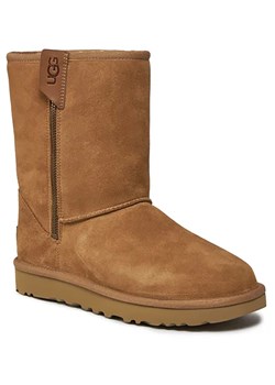 UGG Skórzane botki &quot;Classic Short Bailey Zip&quot; w kolorze jasnobrązowym ze sklepu Limango Polska w kategorii Śniegowce damskie - zdjęcie 175933566