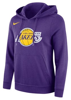 Damska dzianinowa bluza z kapturem Nike NBA Los Angeles Lakers Club - Fiolet ze sklepu Nike poland w kategorii Bluzy damskie - zdjęcie 175940858