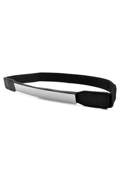 Wąski SREBRNY pasek BLACHA klamra Mirror Belt 15x2cm ze sklepu PROMESSO w kategorii Paski damskie - zdjęcie 175943086