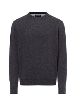 Nils Sundström Sweter męski Mężczyźni drobna dzianina antracytowy marmurkowy ze sklepu vangraaf w kategorii Swetry męskie - zdjęcie 175947359